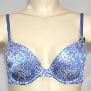 34D Maidenform 5101 Self Expressions i-Fit Push Up UW Bra Blue‎ NWT